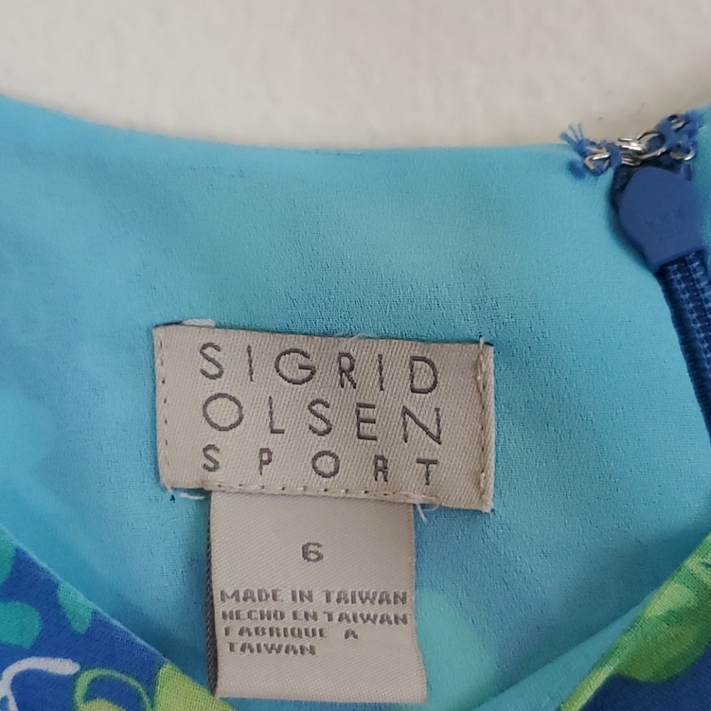 Sigrid Olsen Maxi Floral Print Sleeveless Dress 6 - Picture 8 of 10
